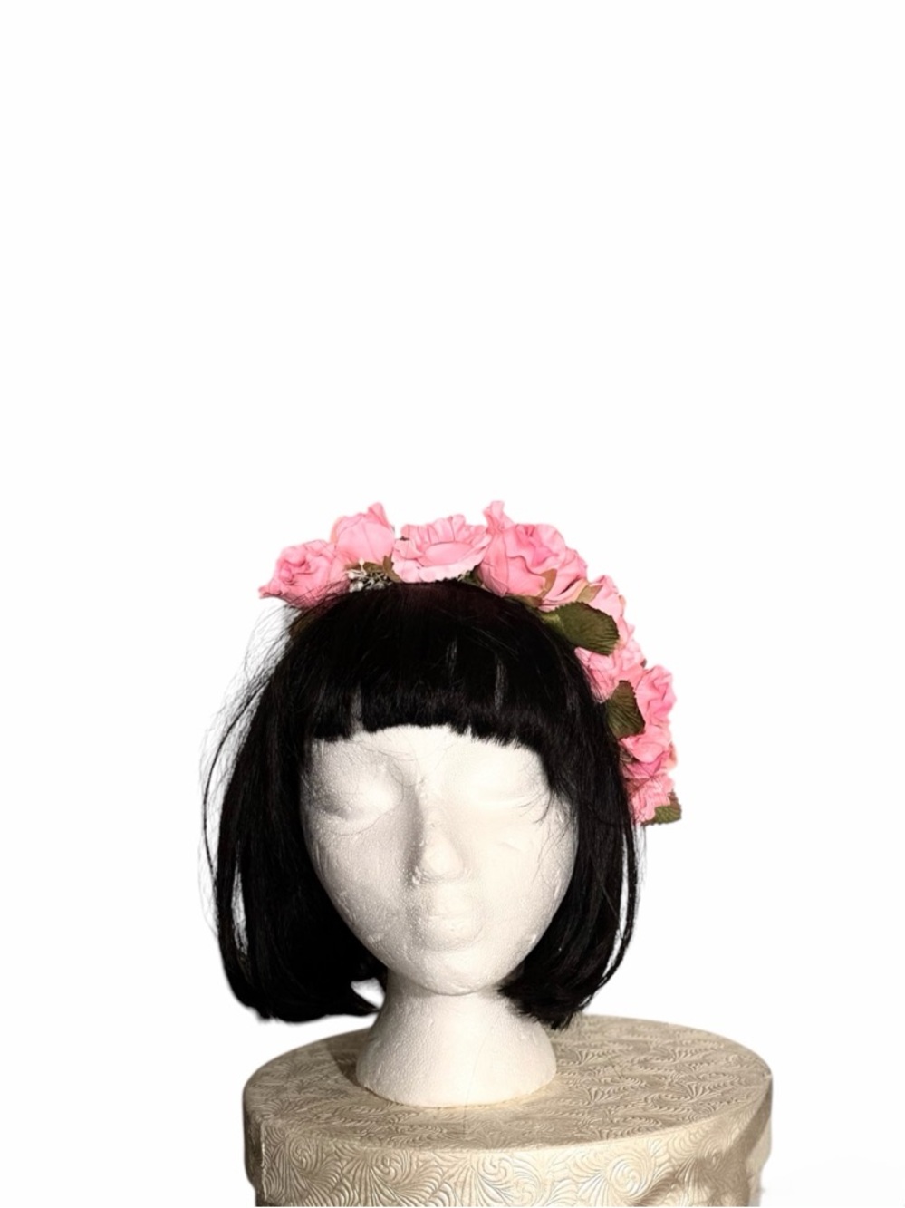 Pink Floral Headband Crown
